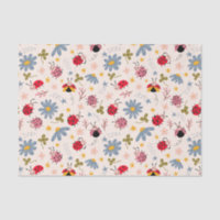Motif floral de la coccinelle mignonne