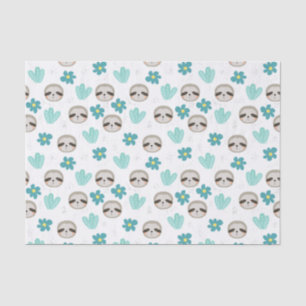 Papier Mousseline Motif floral de paresse douce