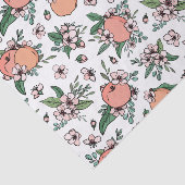Papier Mousseline Motif floral de pêches et de fleurs de pêcher Pret (Détail)