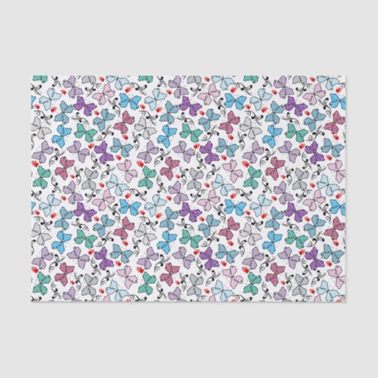 Papier Mousseline Motif floral de Valentine (Recto)