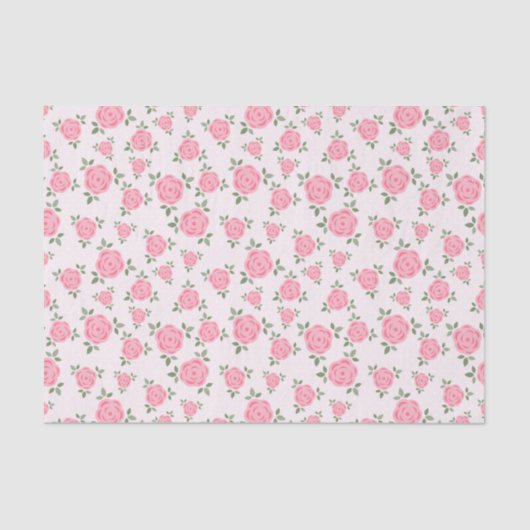 Papier Mousseline Motif Floral doux (Recto)