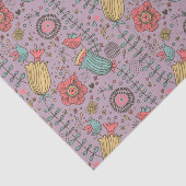 Papier Mousseline Motif floral élégant avec des fleurs (Détail)