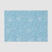 Papier Mousseline Motif Floral Feuille Classé Sur Azure Blue (Recto)