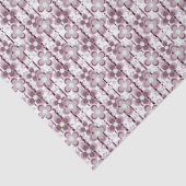 Papier Mousseline motif floral marron et blanc (Détail)