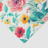 Papier Mousseline Motif floral mignon coloré (Détail)
