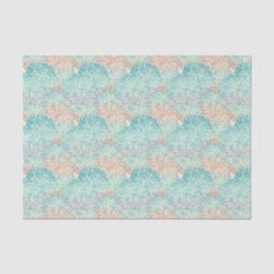 Papier Mousseline Motif floral multicolore de griffonnage