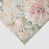 Papier Mousseline Motif floral pastel doux avec pivoines (Détail)