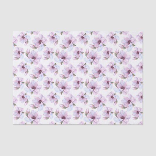 Papier Mousseline Motif floral romantique (Recto)