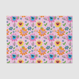 Papier Mousseline Motif floral rose de la rue Sésame