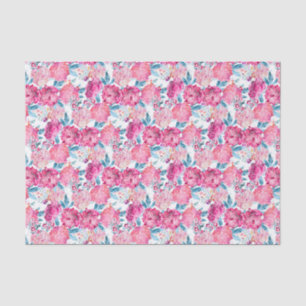 Papier Mousseline Motif floral rose tropical Boho Chic