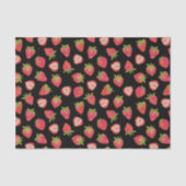 Papier Mousseline Motif Fraise (Recto)
