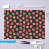 Papier Mousseline Motif fraise (Artisanat)