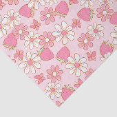 Papier Mousseline Motif Fraise Daisy (Détail)