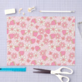 Papier Mousseline Motif Fraise Daisy (Artisanat)