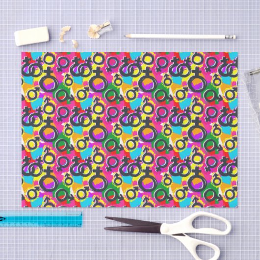 Papier Mousseline Motif Gay pride de Neon (Artisanat)