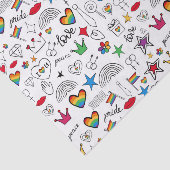 Papier Mousseline Motif Gay pride Doodle (Détail)