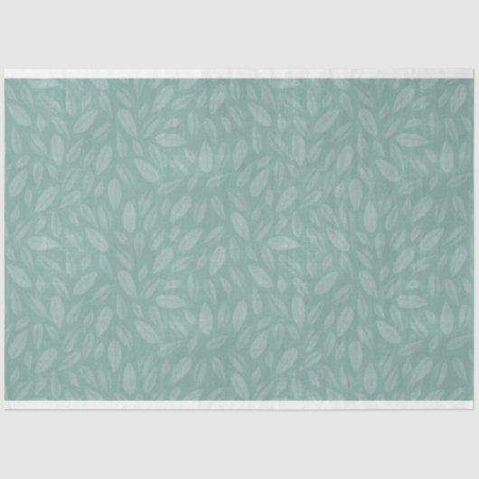 Papier Mousseline motif général de feuille d'aqua (Recto)