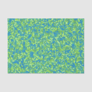 Papier Mousseline Motif géométrique abstrait bleu vert