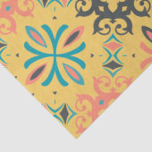 Papier Mousseline Motif géométrique Abstrait jaune coloré (Détail)