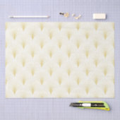 Papier Mousseline Motif Géométrique Art Déco En Or & Blanc (Artisanat)