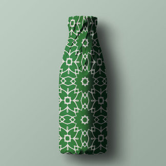 Papier Mousseline Motif Géométrique Blanc Et Vert Moderne