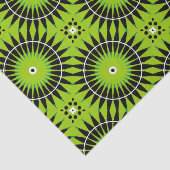 Papier Mousseline Motif géométrique Boho Lime Green élégant (Détail)