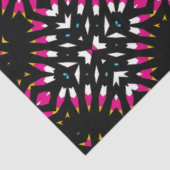 Papier Mousseline Motif géométrique Cool noir et magenta (Détail)