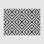 Papier Mousseline Motif géométrique d'art rayé noir et blanc (Recto)