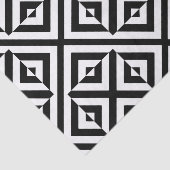 Papier Mousseline Motif géométrique d'art rayé noir et blanc (Détail)