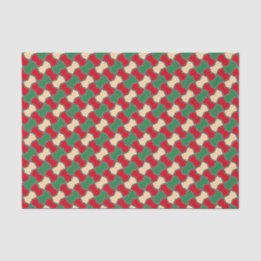Papier Mousseline Motif géométrique de Cravate rouge rouge vert Orie