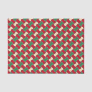 Papier Mousseline Motif géométrique de Cravate rouge rouge vert Orie