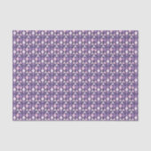 Papier Mousseline Motif géométrique de l'arabe mauve (Recto)