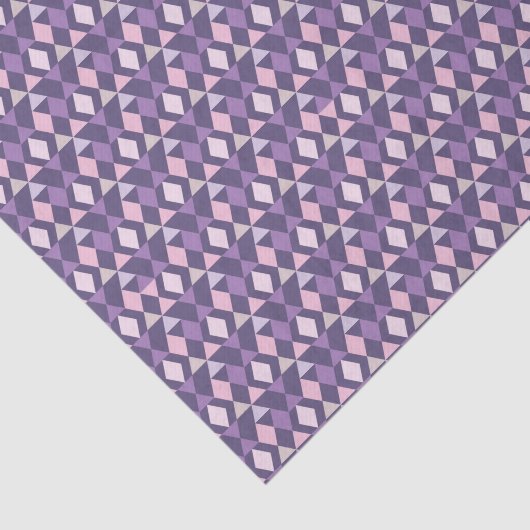 Papier Mousseline Motif géométrique de l'arabe mauve (Détail)