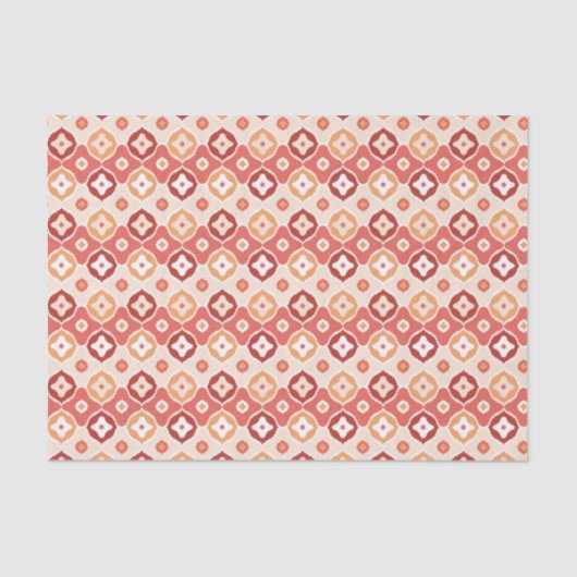 Papier Mousseline motif géométrique de l'ikat d'or (Recto)
