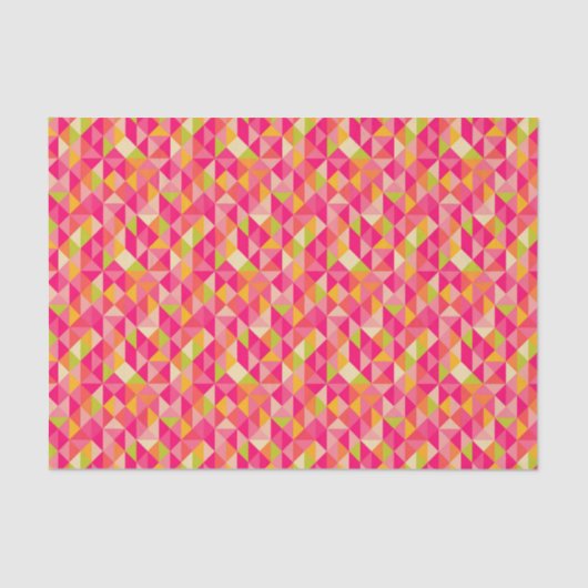 Papier Mousseline Motif géométrique de triangles (Recto)