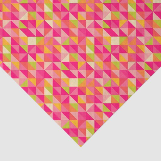 Papier Mousseline Motif géométrique de triangles (Détail)