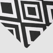 Papier Mousseline Motif géométrique Diamant noir et blanc (Détail)