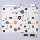 Papier Mousseline Motif géométrique du milieu du siècle (Artisanat)