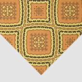 Papier Mousseline Motif géométrique en mosaïque jaune orange (Détail)