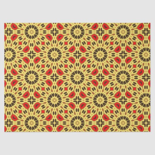 Papier Mousseline Motif géométrique en mosaïque orientale élégant (Recto)