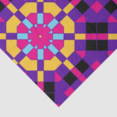 Papier Mousseline Motif géométrique en mosaïque violet élégant (Détail)