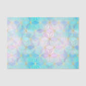 Papier Mousseline Motif géométrique en verre Iridescente (Recto)