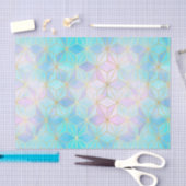 Papier Mousseline Motif géométrique en verre Iridescente (Artisanat)