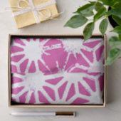 Papier Mousseline Motif géométrique Fuchsia (Cadeau)