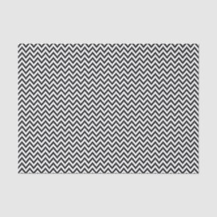 Papier Mousseline Motif géométrique Ika Zigzag noir et blanc