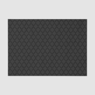 Papier Mousseline Motif géométrique Ikat noir et gris