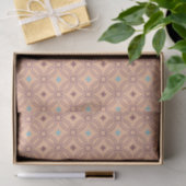 Papier Mousseline Motif géométrique interversible rose et bleu rétro (Cadeau)
