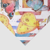 Papier Mousseline Motif géométrique moderne avec papillons (Détail)