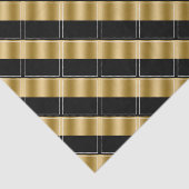 Papier Mousseline Motif géométrique noir et or (Détail)