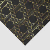 Papier Mousseline Motif géométrique noir et or (Détail)